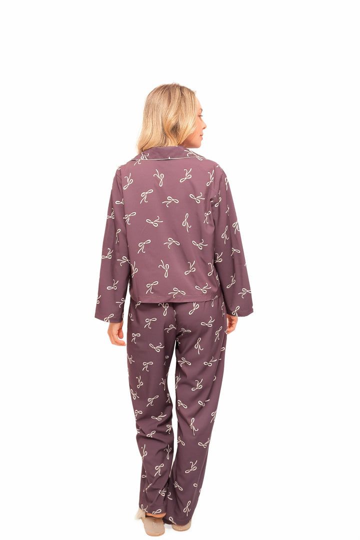 Pijama Pantalón Manga Larga Lazos Bow