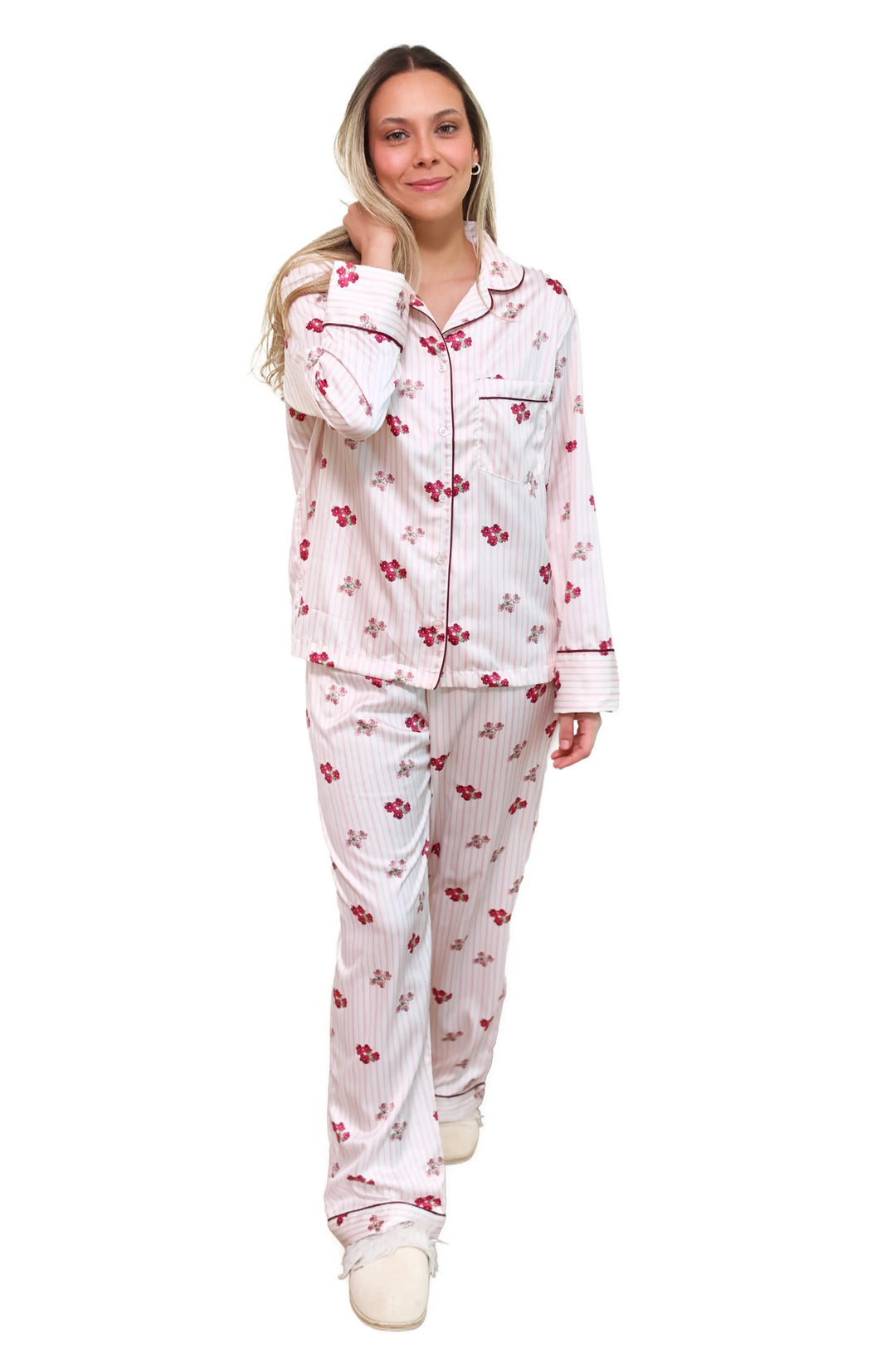 Pijama Pantalón Manga Larga Flowers