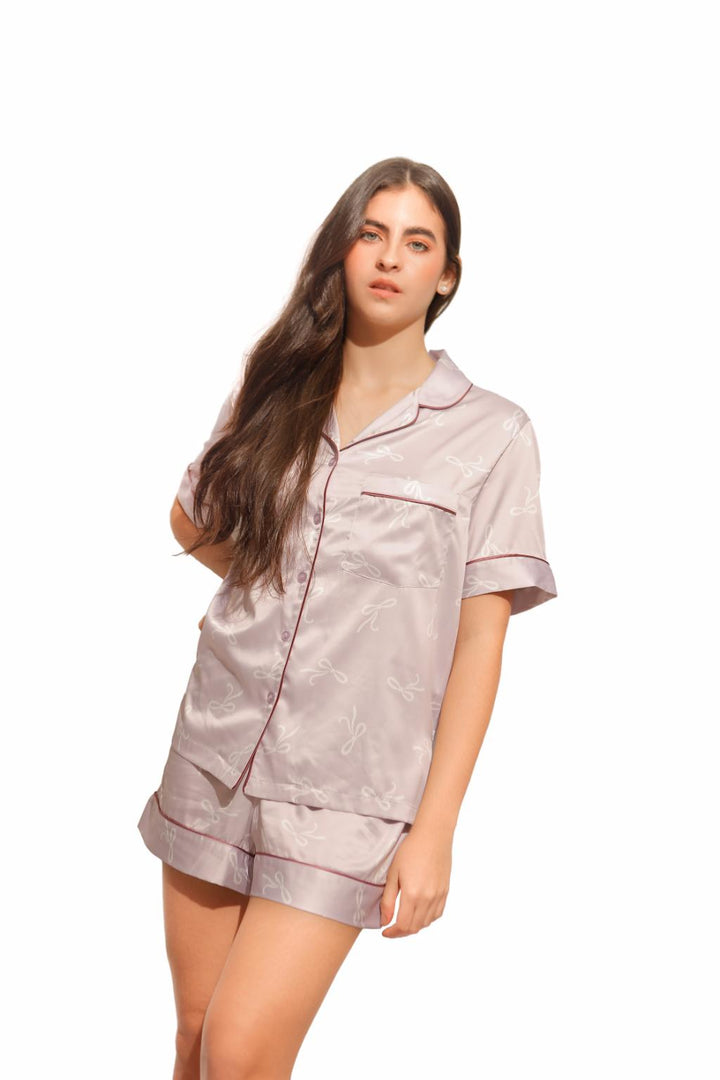Pijama Short Manga Corta Bow