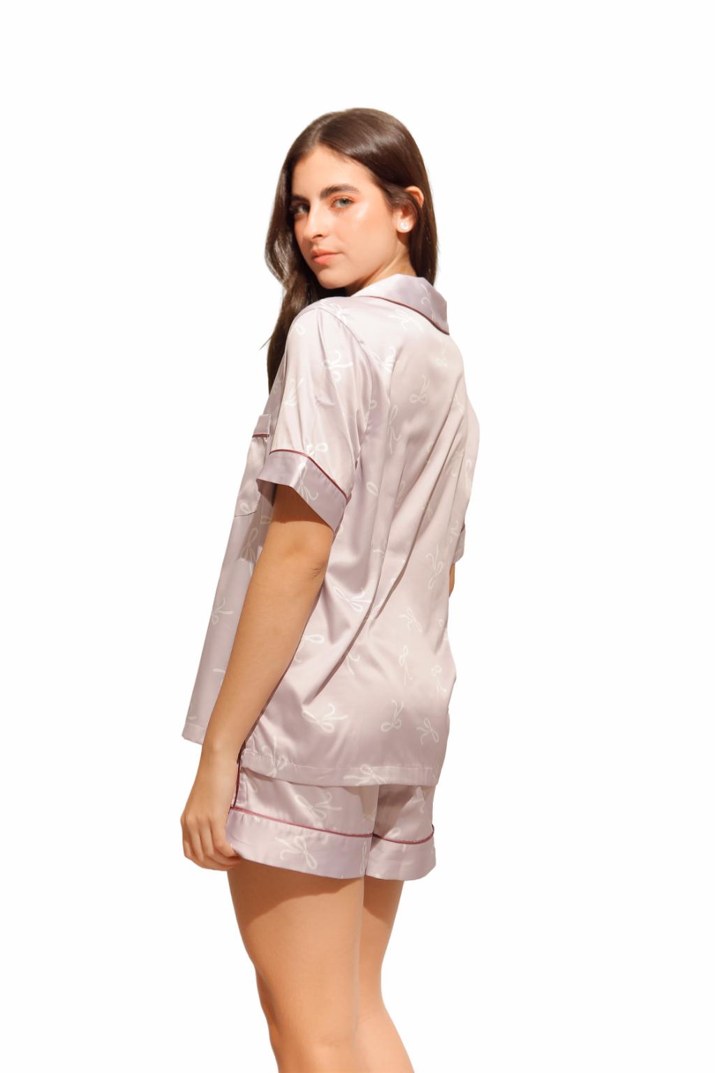 Pijama Short Manga Corta Bow